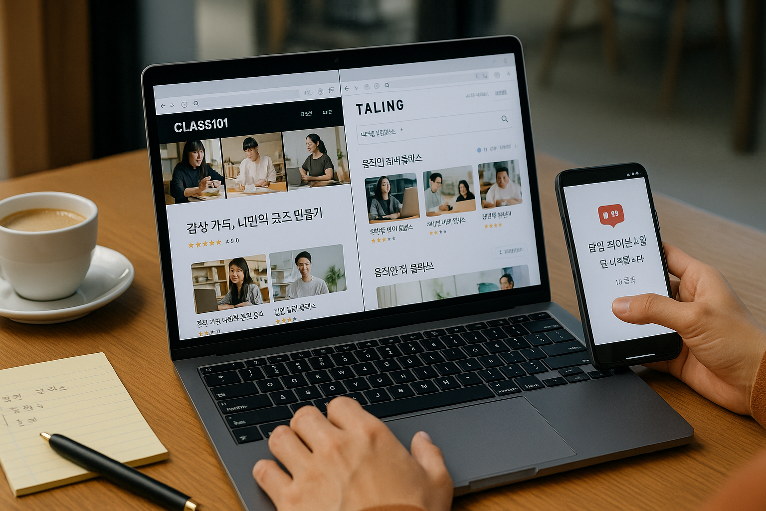 클래스 101과 탈잉 비교