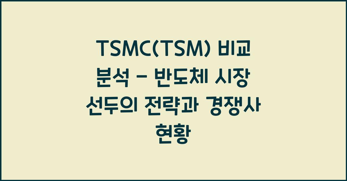 TSMC(TSM) 비교 분석