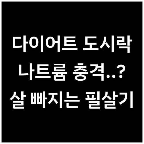 효과적인 체중 감량을 위한 다이어트 ..