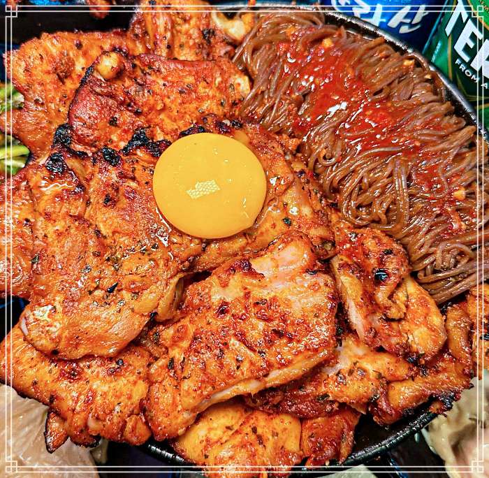 제주 공항 연동 맛집 제주식 모자반 숯불 닭갈비
