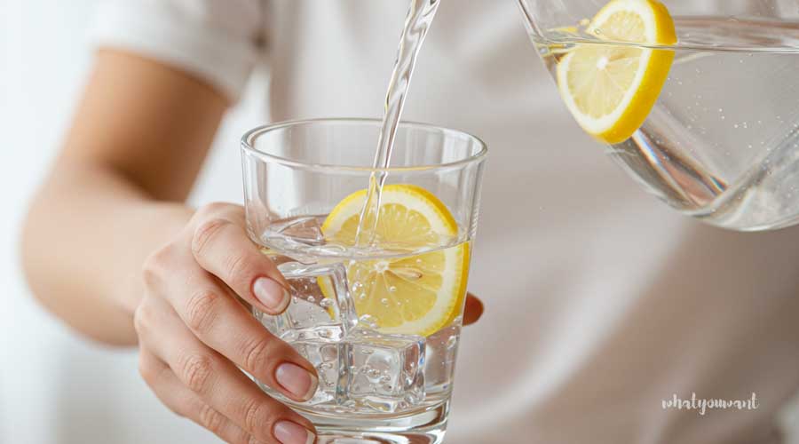 레몬물로 수분 섭취