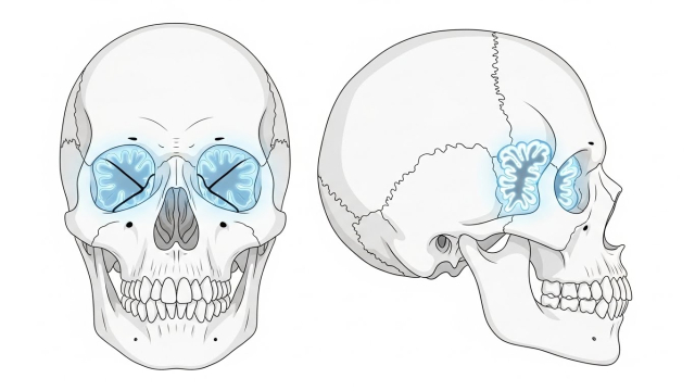 부비동암 부비동 위치 구조 일러스트