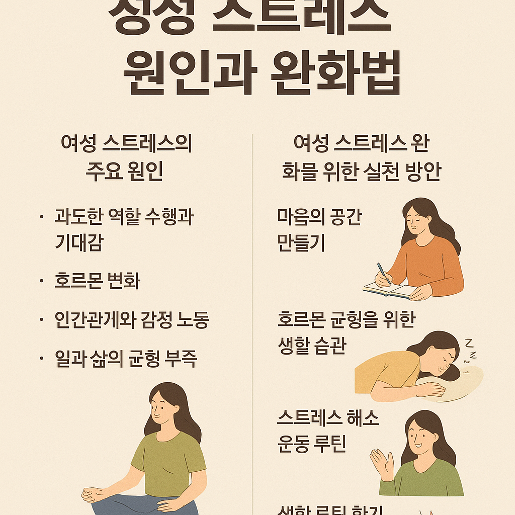 여성 스트레스의 주요 원인과 완화를 위한 실천 방안