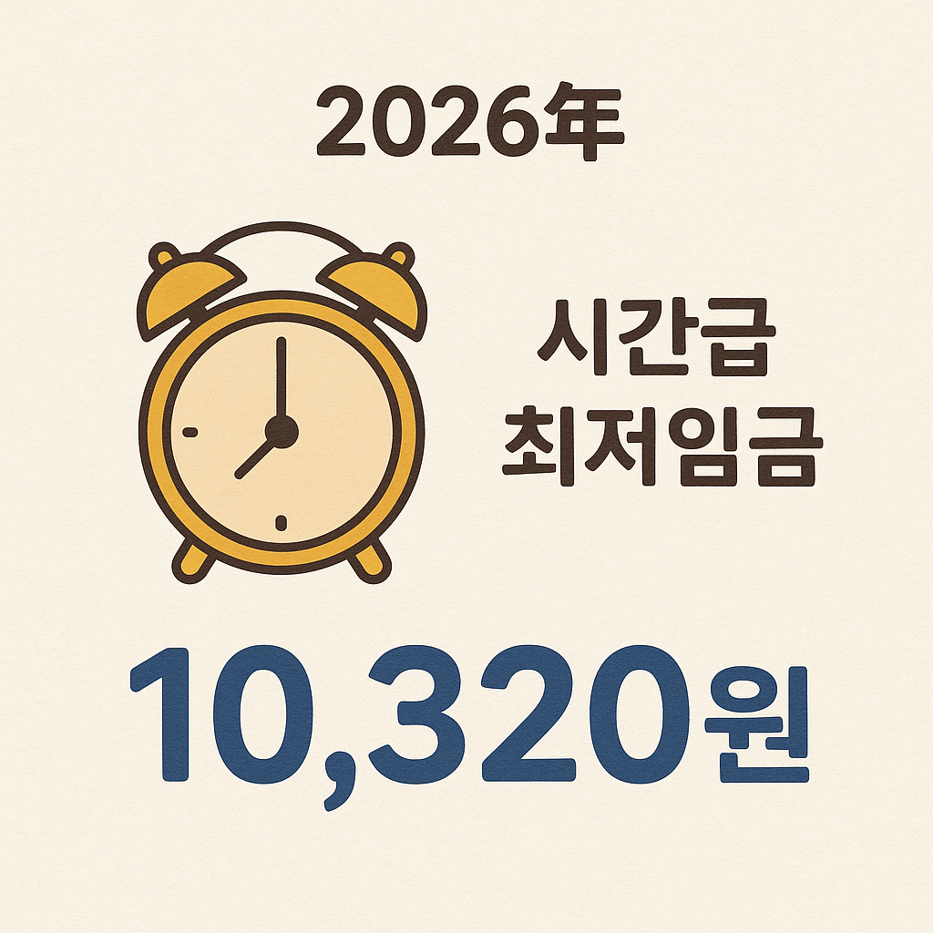 2026년 최저시급 10,320원