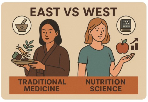 동서양 다이어트 비교 이미지