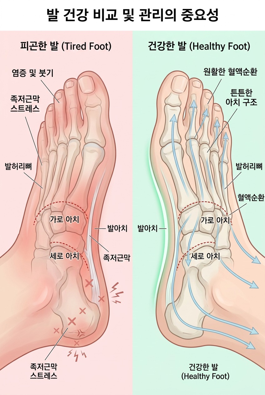 발지압 효과 혈액순환 발바닥 경혈