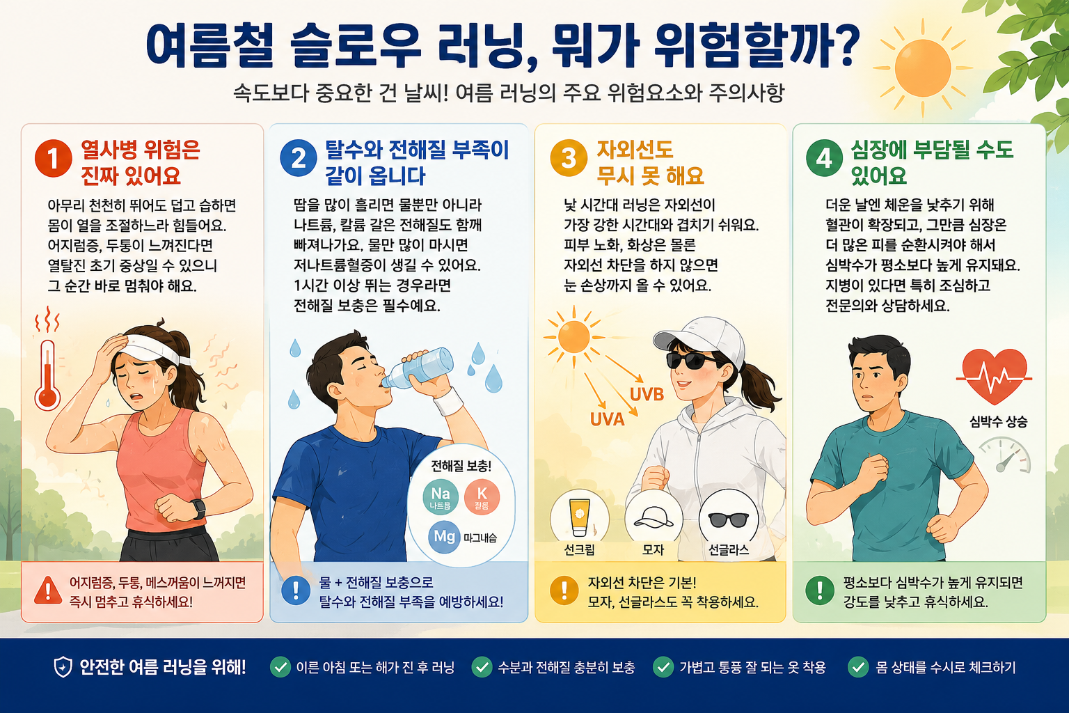 여름철 슬로우 러닝, 뭐가 위험할까?