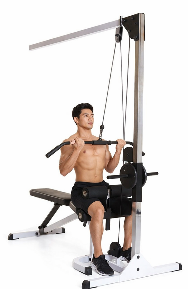 리버스 그립 랫 풀 다운 수축 자세