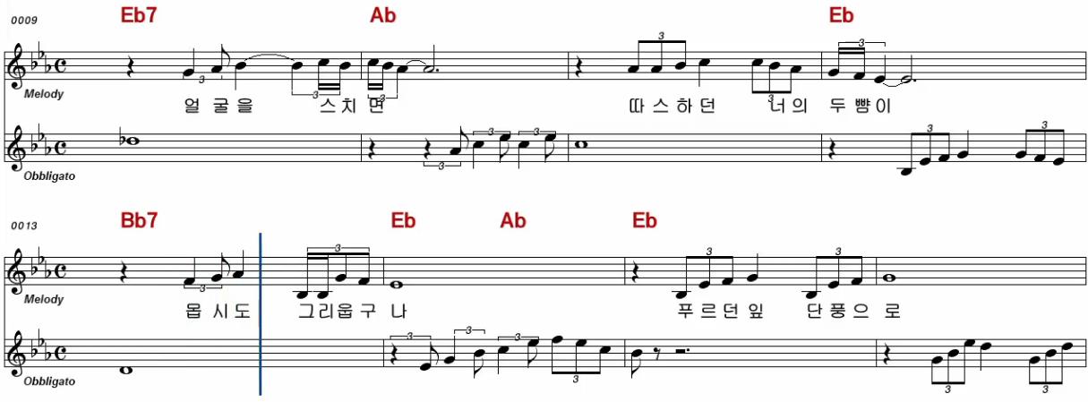 나훈아(차중락) - 낙엽 따라 가버린 사랑 악보