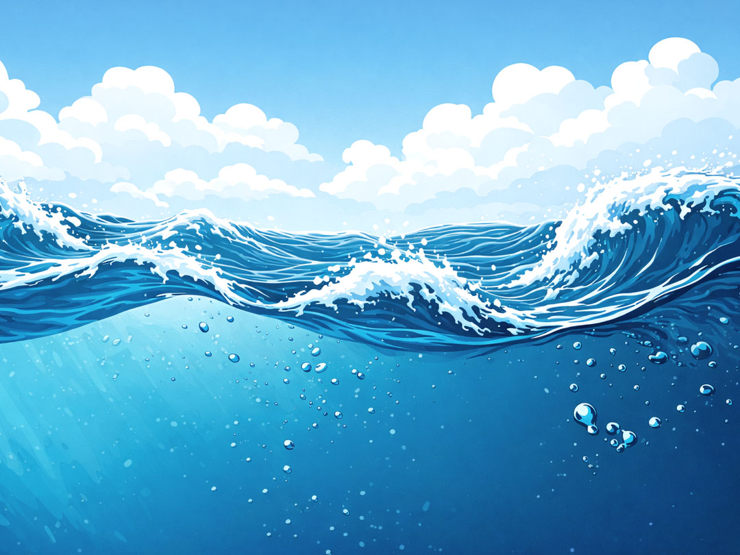 2026년 2월 16일 말씀 카드 성경구절 이미지 ❘ 의심하는 사람은 바람에 밀려 출렁이는 바다 물결과 같습니다. (야고 1,6)