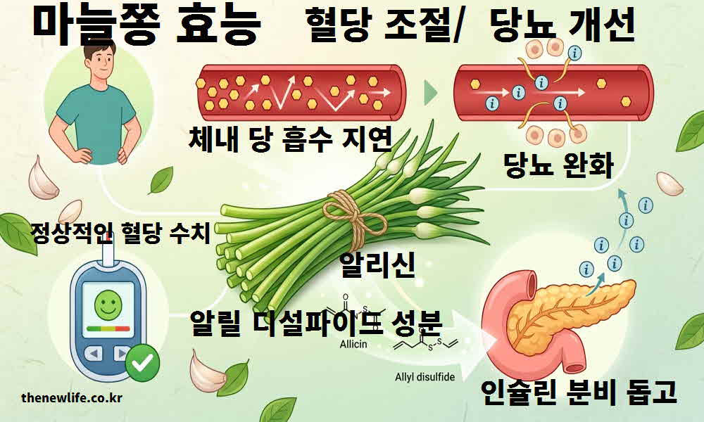 마늘쫑 효능 혈당 조절 당뇨 개선