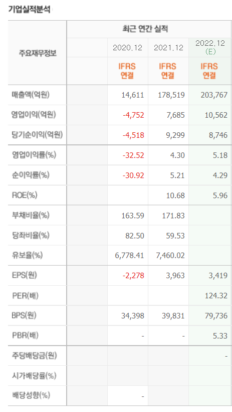 LG에너지솔루션 기업실적분석