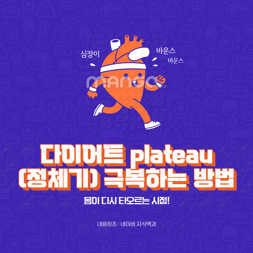 다이어트 plateau(정체기) 극복하는 방법