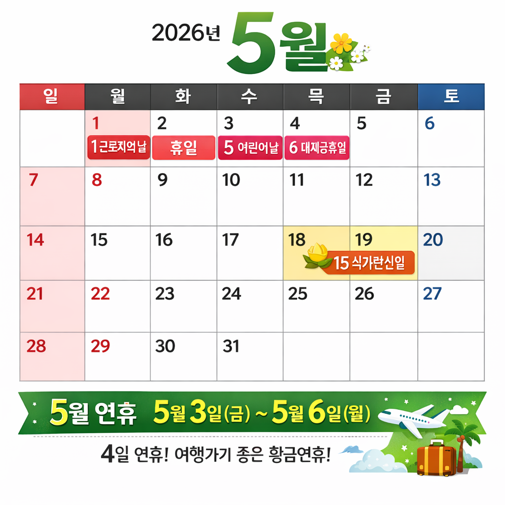 5월 연휴 달력