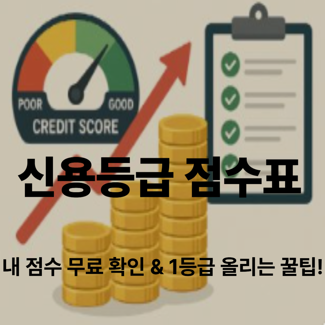 신용등급 점수표 2025년｜내 점수 무료 확인 &amp; 1등급 올리는 방법
