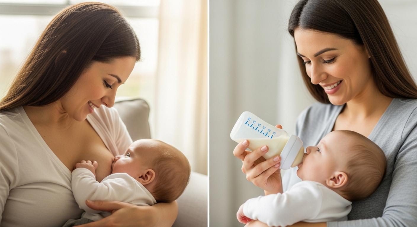 첫째는 모유수유 둘째는 분유 수유