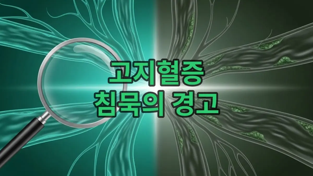 고지혈증으로 인해 건강한 혈관과 막힌 혈관을 대비시켜 보여주는 이미지