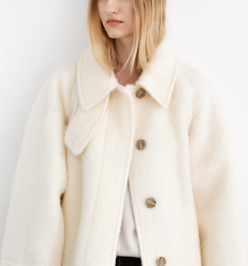 KBS2 화려한 날들 36회 신수현(이수빈 역) 코트 추천 ❘ 아틀리에 나인 Atelier Nain HAIRY WOOL BELTED HALF COAT 아이보리