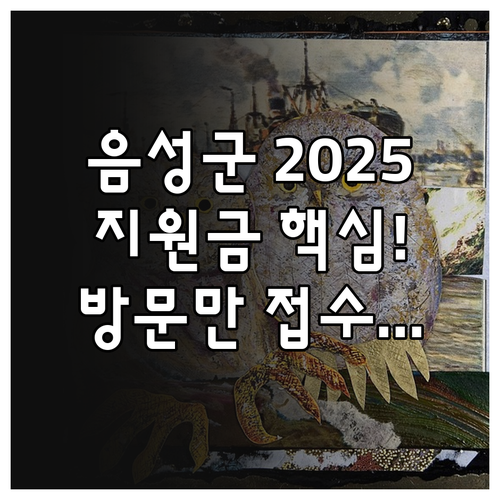 음성군 전입지원금 2025 신청은 방..