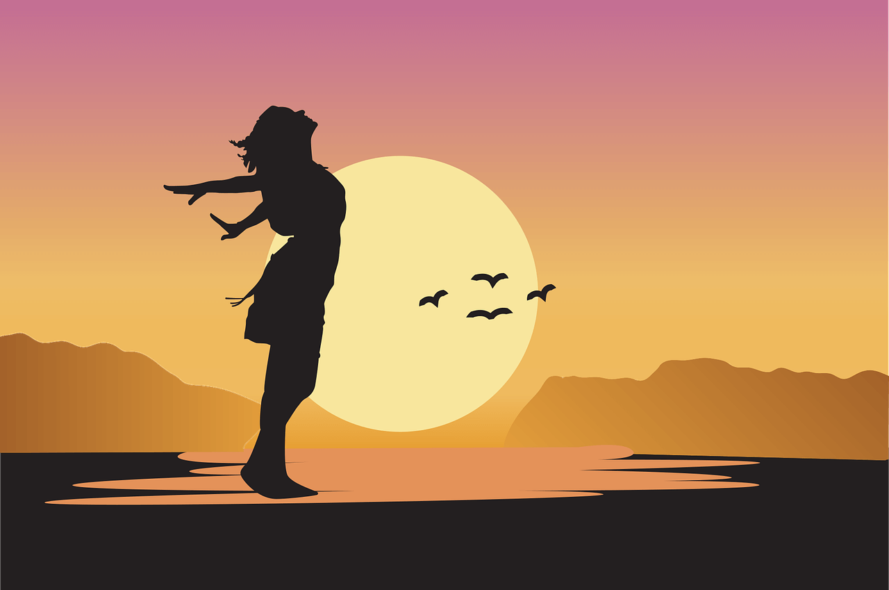 꿈에서 날아다니는 모습