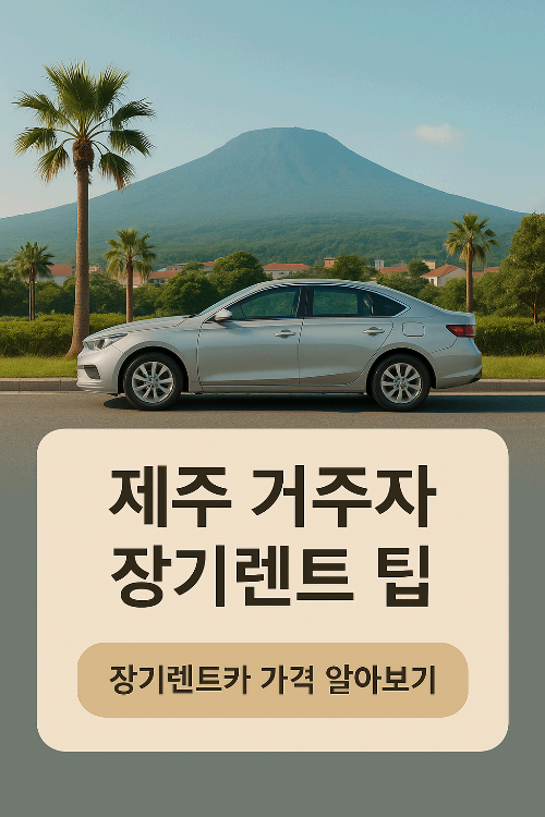 제주 거주자 장기렌트 팁