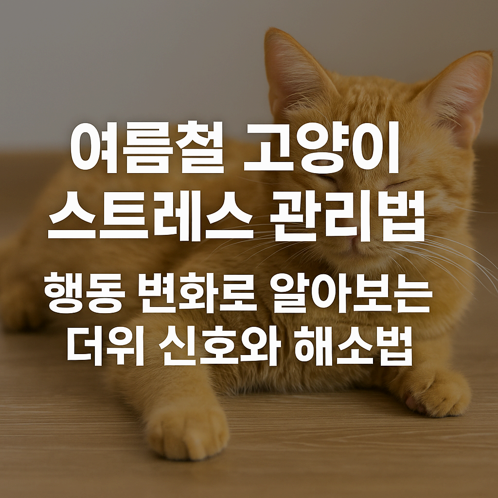 여름철 고양이 스트레스 관리법 – 행동 변화로 알아보는 더위 신호와 해소법