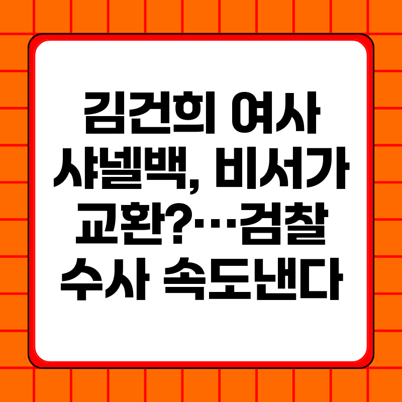 김건희 여사 샤넬백, 비서가 교환?검찰 수사 속도낸다