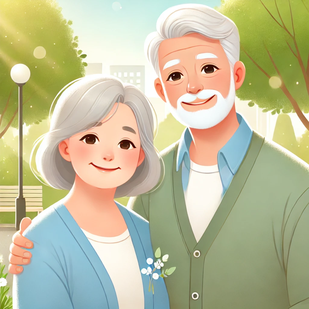 건강한 노인 부부 이미지