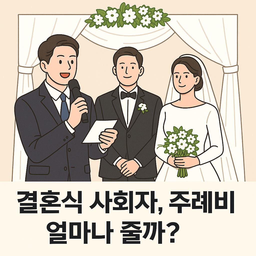 결혼식 사회자, 주례 사례비