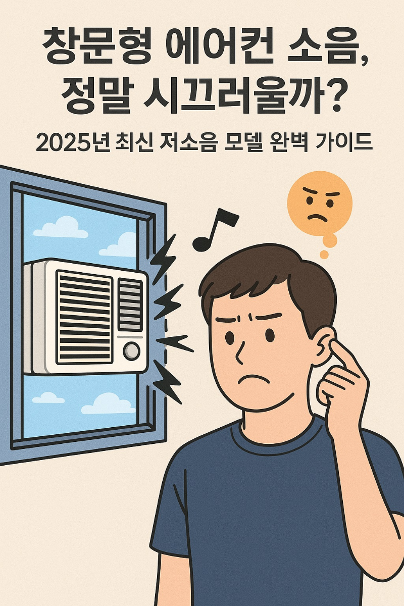 창문형에어컨, 창문형에어컨소음