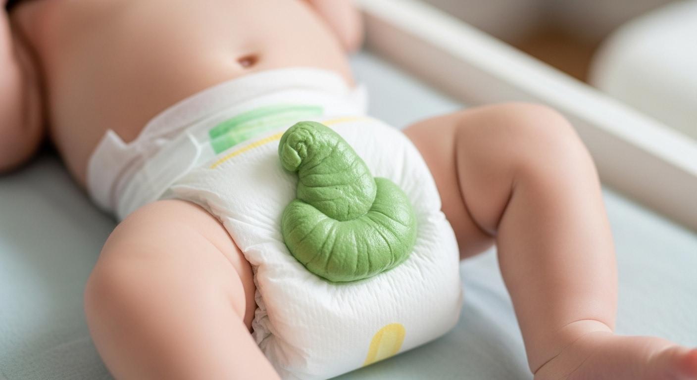 분유먹는신생아 녹변