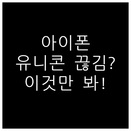 아이폰 유니콘 HTTPS 와이파이 끊..