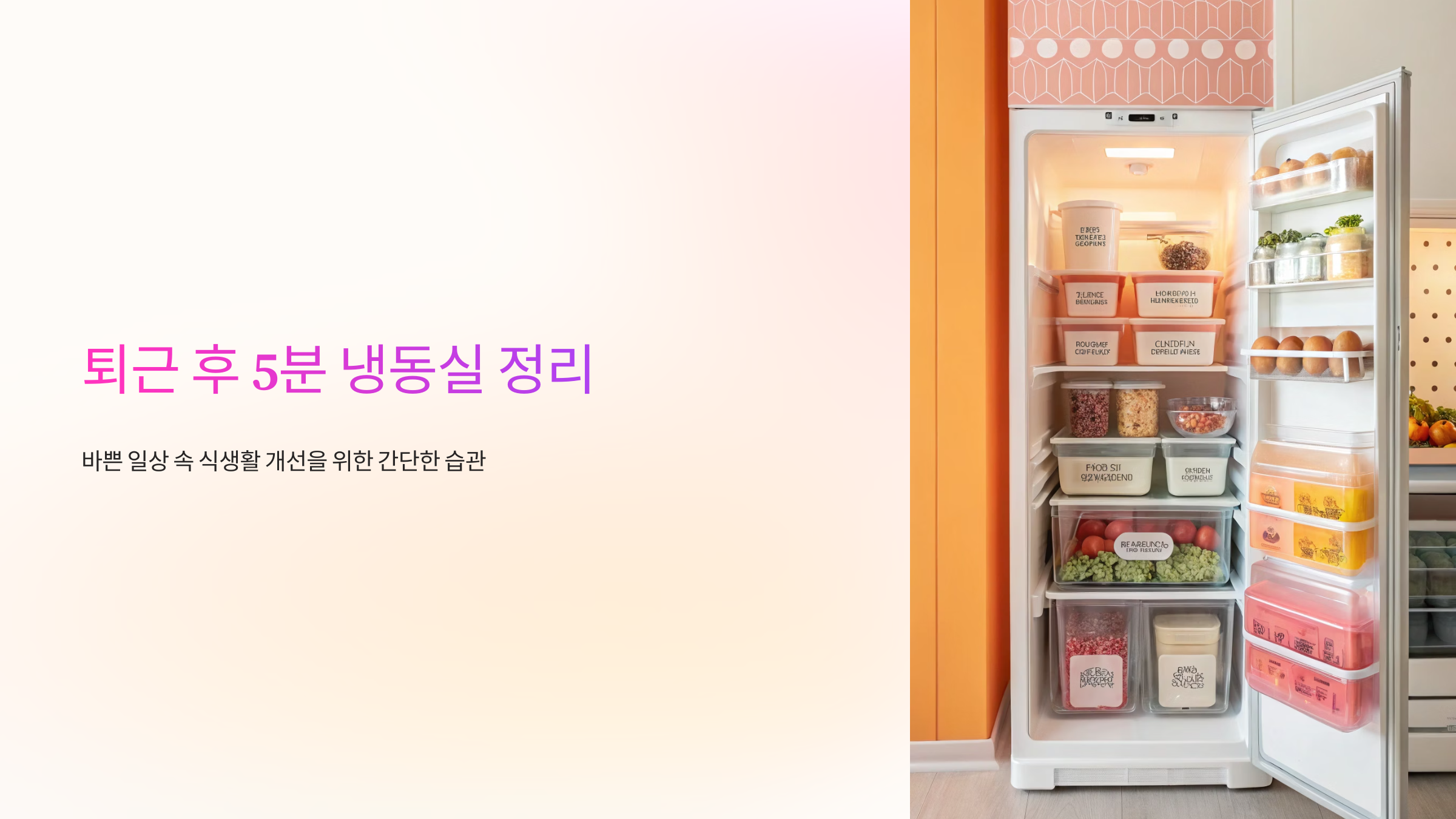 퇴근 후 5분 냉동실 정리