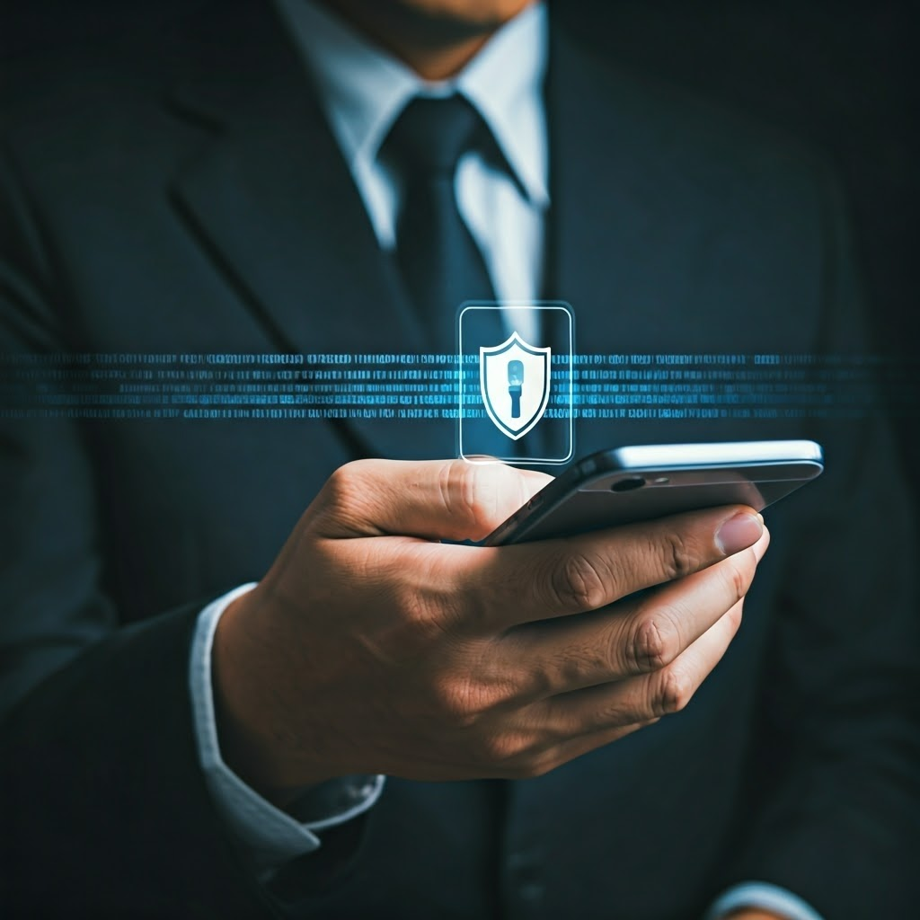 핸드폰 명의가 도용되는걸 간적접으로 표현한 사진