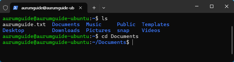 ubuntu 작업 디렉토리 이동.