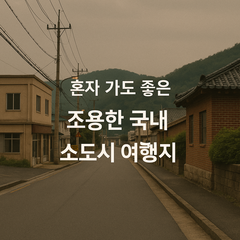 혼자 가도 좋은 조용한 국내 소도시 여행지 관련 사진