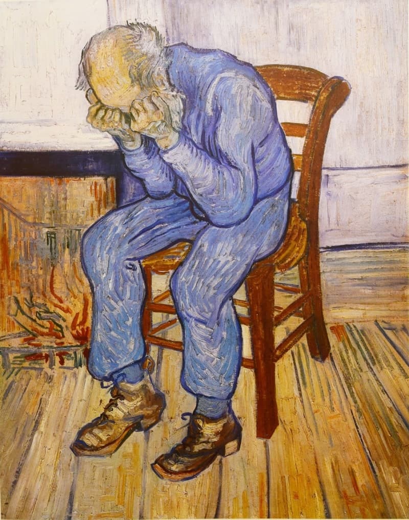 불멸의 화가 반 고흐 전시、 슬픔에 잠긴 노인