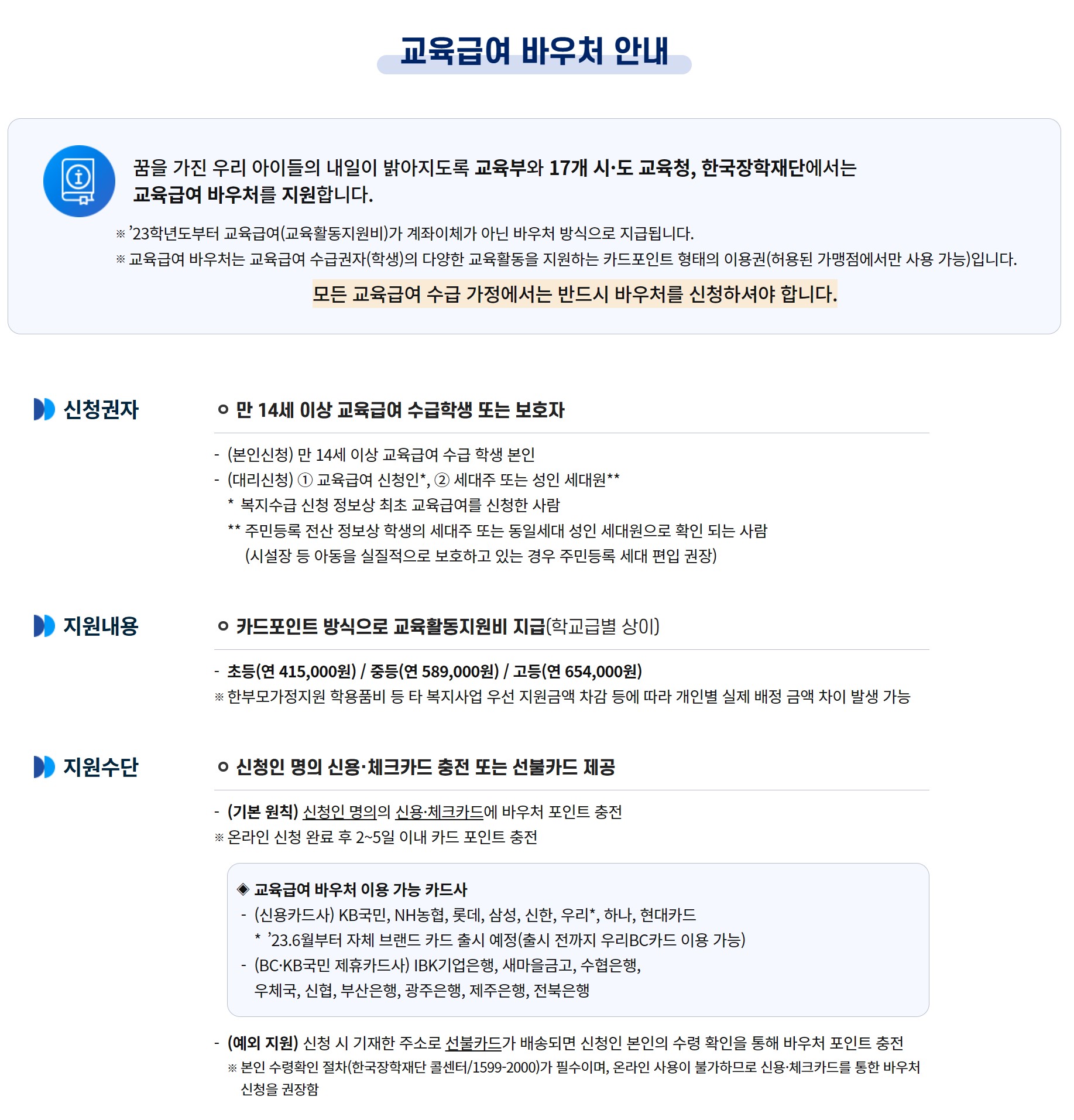 교육 급여 바우처