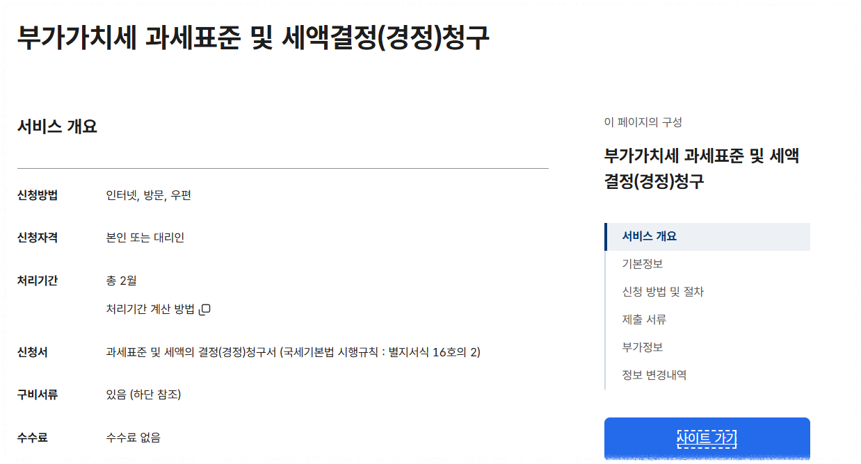 경정청구 신청 안내