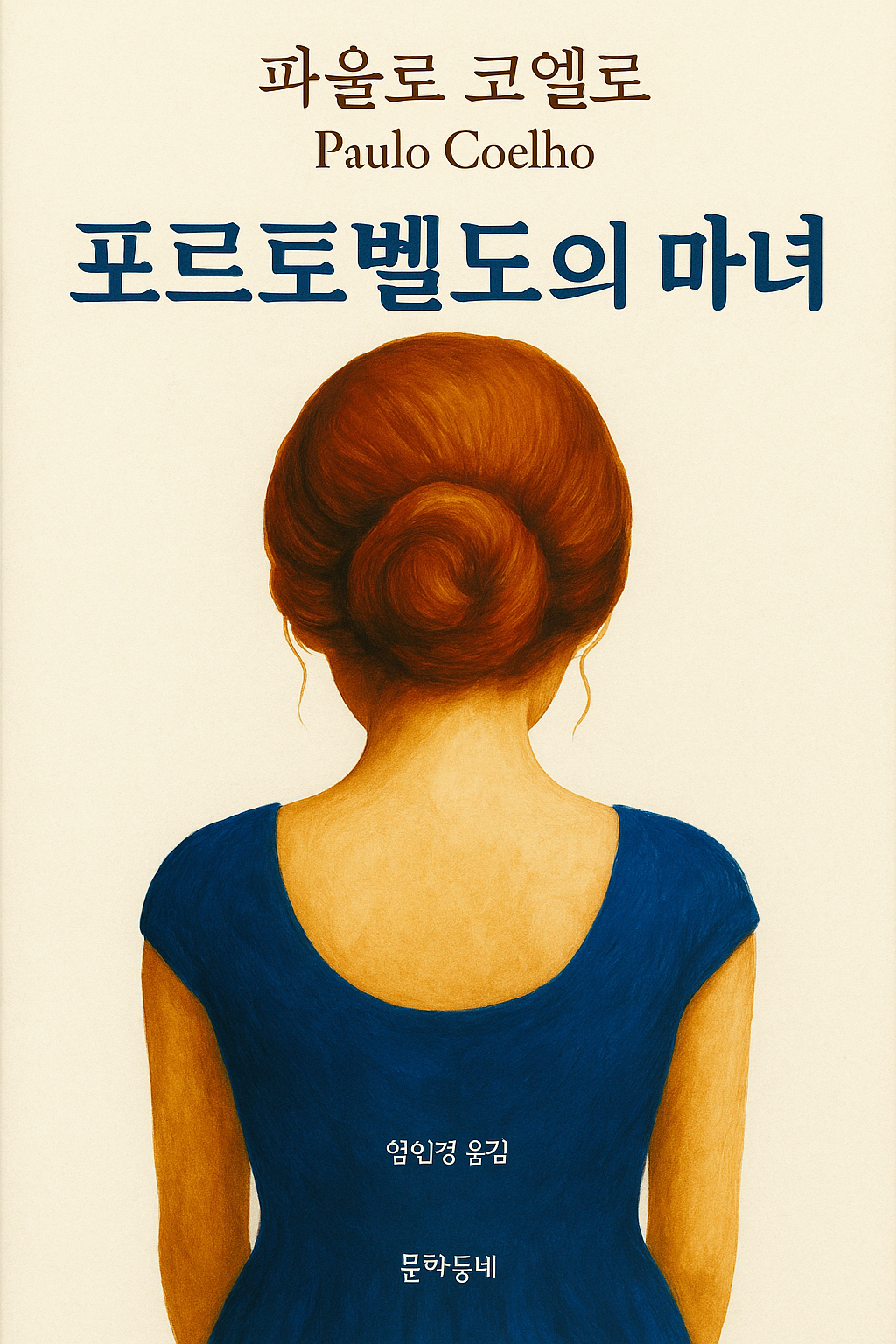 파울로코엘료포르토벨로의마녀문구와 여성의뒷모습이미지