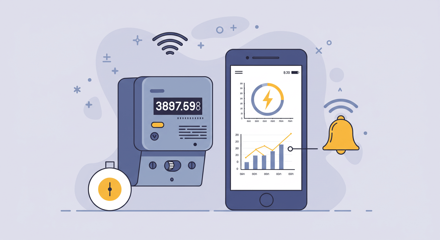 "실시간 사용량 체크 가능한 스마트계량기 활용법"에 대한 이미지입니다.