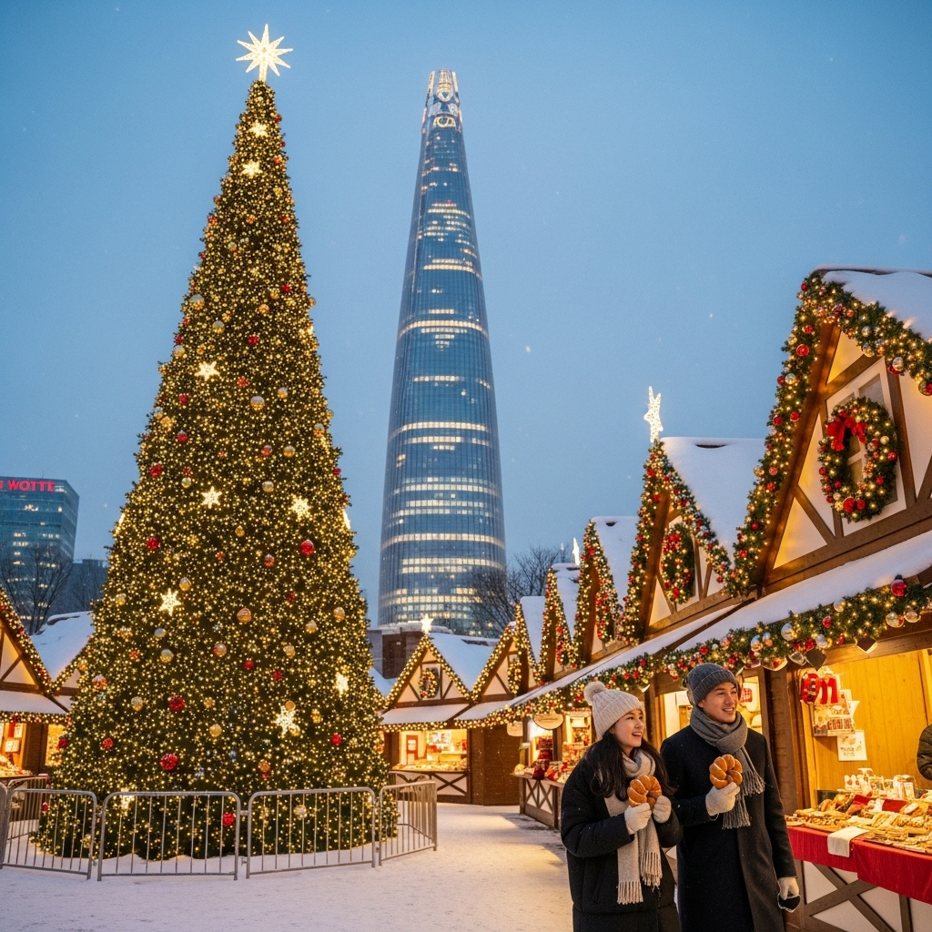 롯데타운 크리스마스 마켓 데이 나이트 패스트패스 비교 포토존 추천 동선