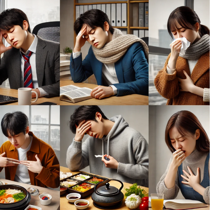 면역력이 약해 허약한 모습들