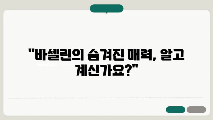 바셀린의 효능