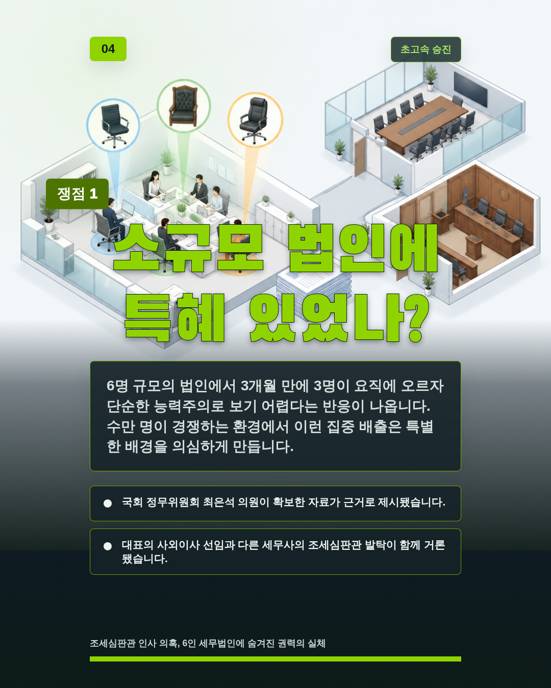 소규모 법인에 특혜 있었나?