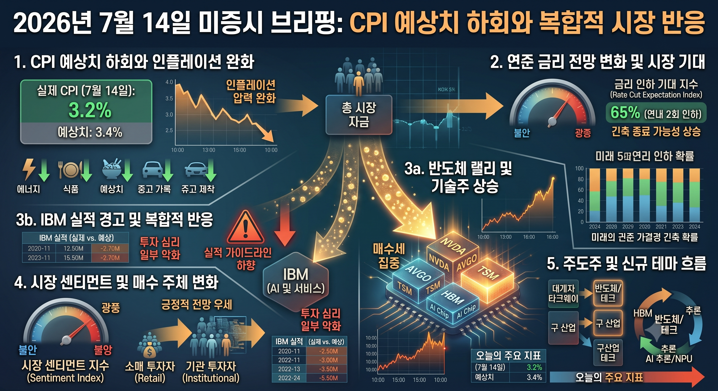 14일 미증시 CPI예상치 하회