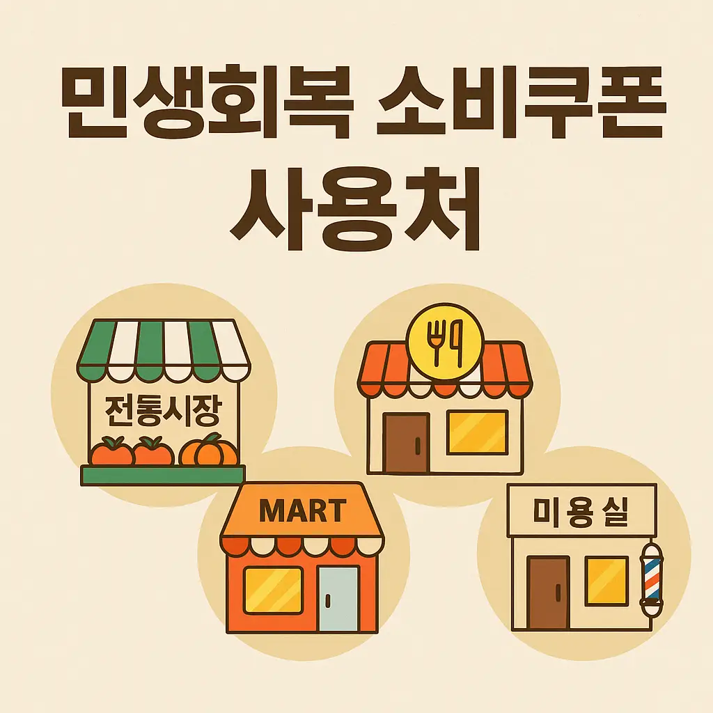 민생회복 소비쿠폰 사용처