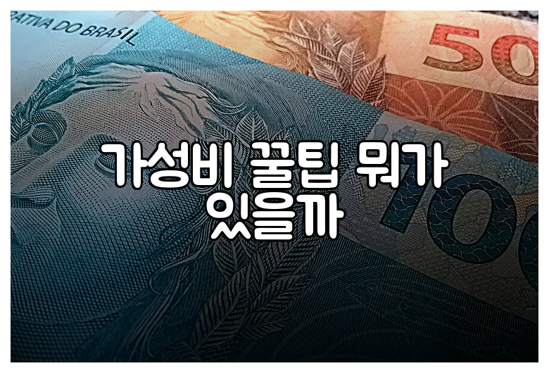가성비 꿀팁 뭐가 있을까
