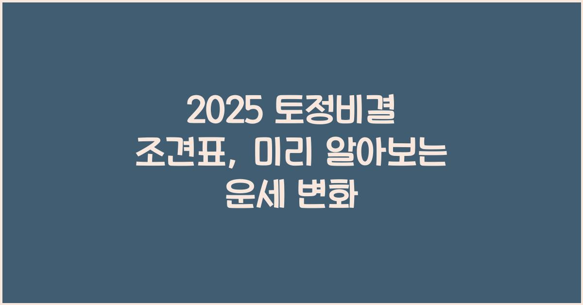 2025 토정비결 조견표