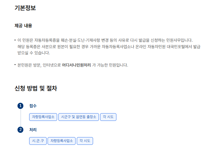 자동차등록증 재발급